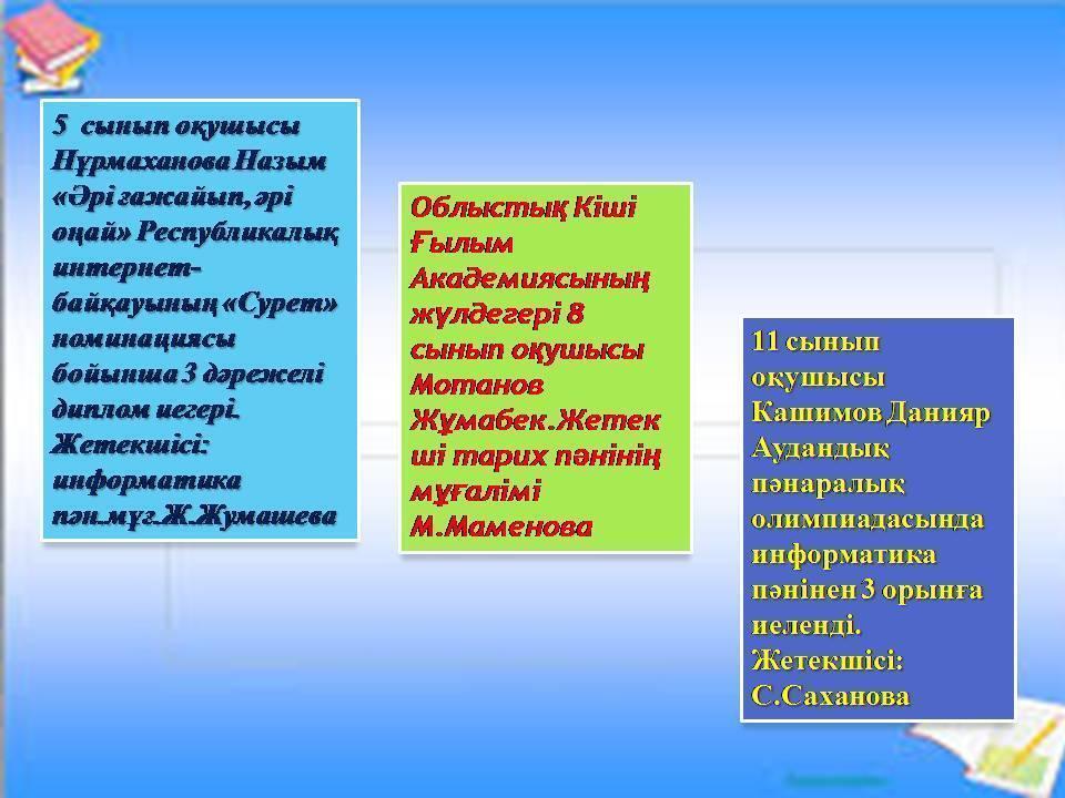 Оқушылар жетістіктері